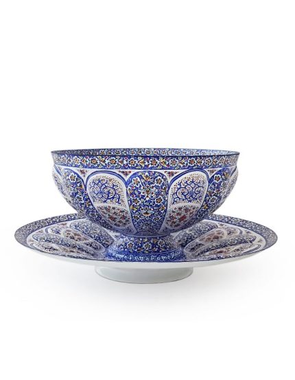 Isfahan enamel plate bowl-min