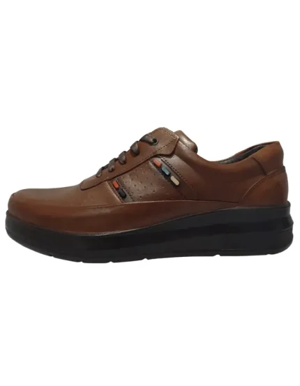 Tabriz leather men's medical shoes, Soroush model, olive color-min